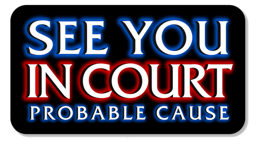 SEE YOU IN COURT Sticker