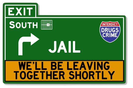 Straight to Jail Sticker