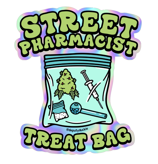 Street Pharmacist Treat Bag Sticker