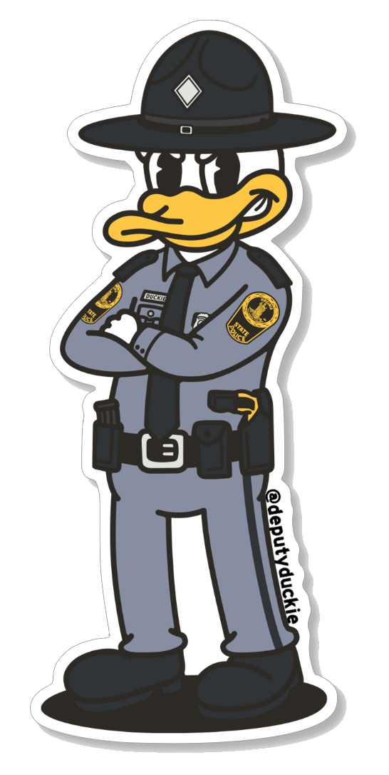 Load image into Gallery viewer, State Police Duckie (Blue/Gray)