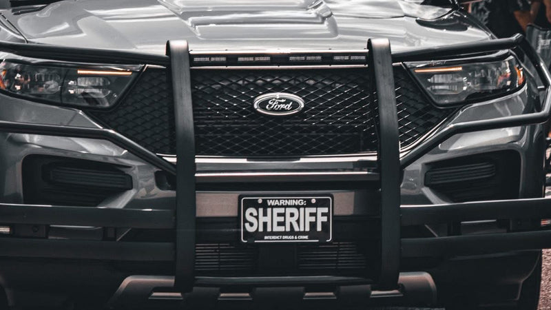 Load image into Gallery viewer, "SHERIFF" Embossed License Plate
