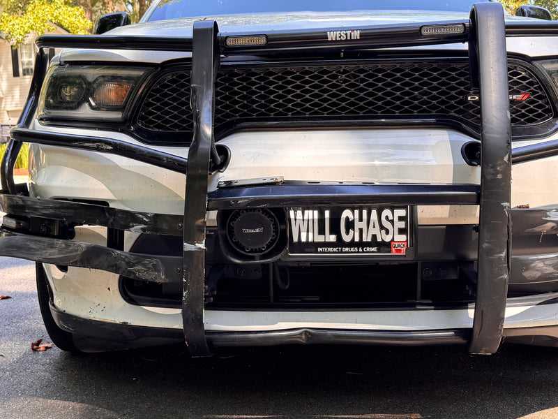Load image into Gallery viewer, "WILL CHASE" Embossed License Plate
