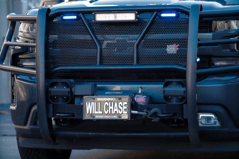 Load image into Gallery viewer, &quot;WILL CHASE&quot; Embossed License Plate
