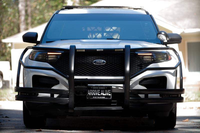 Load image into Gallery viewer, &quot;ARRIVE ALIVE&quot; Embossed License Plate
