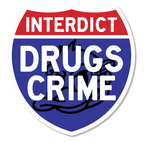 Interdict Drugs Crime Sticker