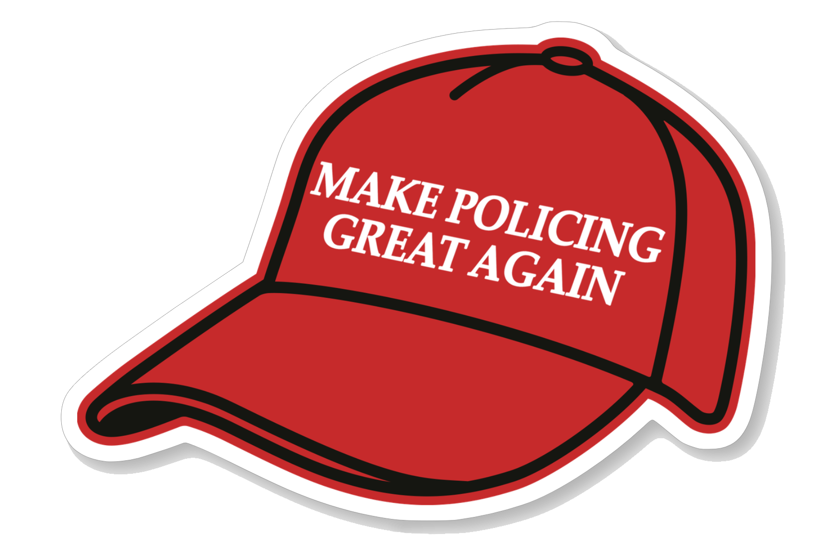 Red Hat Sticker Deputy Duckie - Red Hat Sticker - Make Policing Great Again