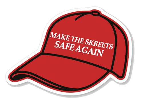 Red Hat Sticker - Make The Skreets Safe Again