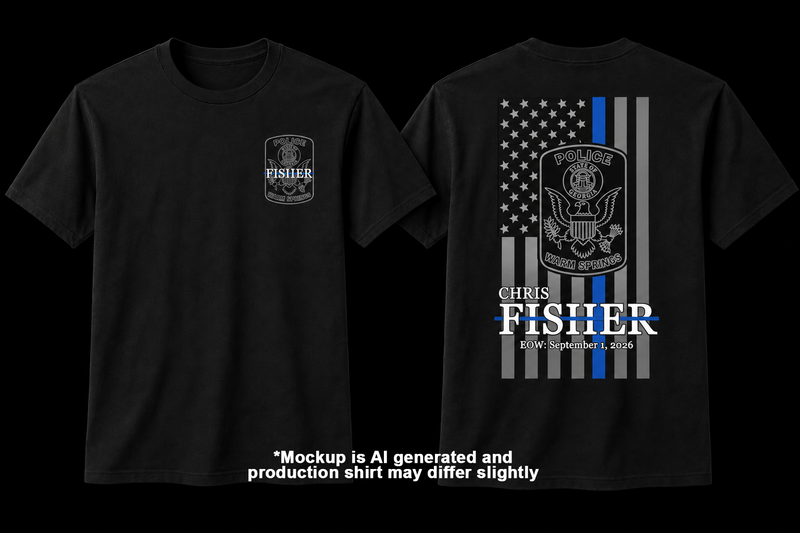 Load image into Gallery viewer, Chris Fisher Memorial Shirt | Warm Springs Police Department
