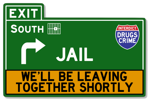 Straight to Jail Sticker