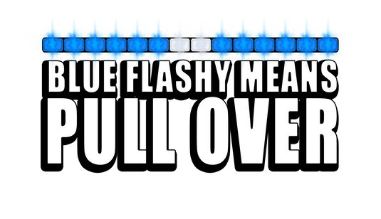 "Blue Flashy" Sticker
