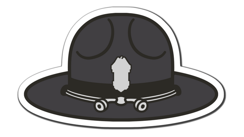 Load image into Gallery viewer, Trooper Hat &quot;Big Hat&quot; Sticker
